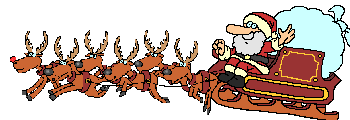 Santa Claus in sleigh image