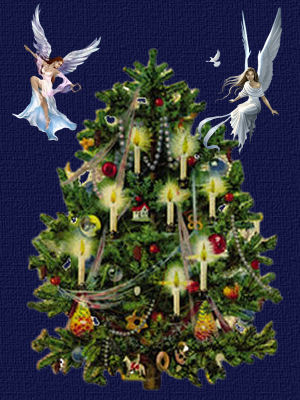 Christmas Tree with Angels Image