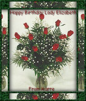 Happy Birthday image from Marre.  Thank you for the beautiful red roses.